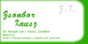 zsombor kausz business card